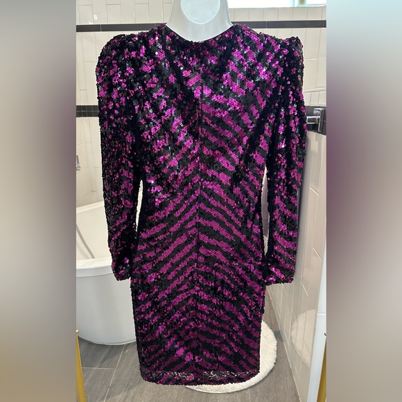 NWT Betsey Johnson Sequin Festival Fuchsia Dress, Size Small - Picture 6 of 15